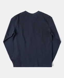 Outlet Vintage Long Sleeve Henley Shirt - Navy Henleys | Long Sleeve T-Shirts