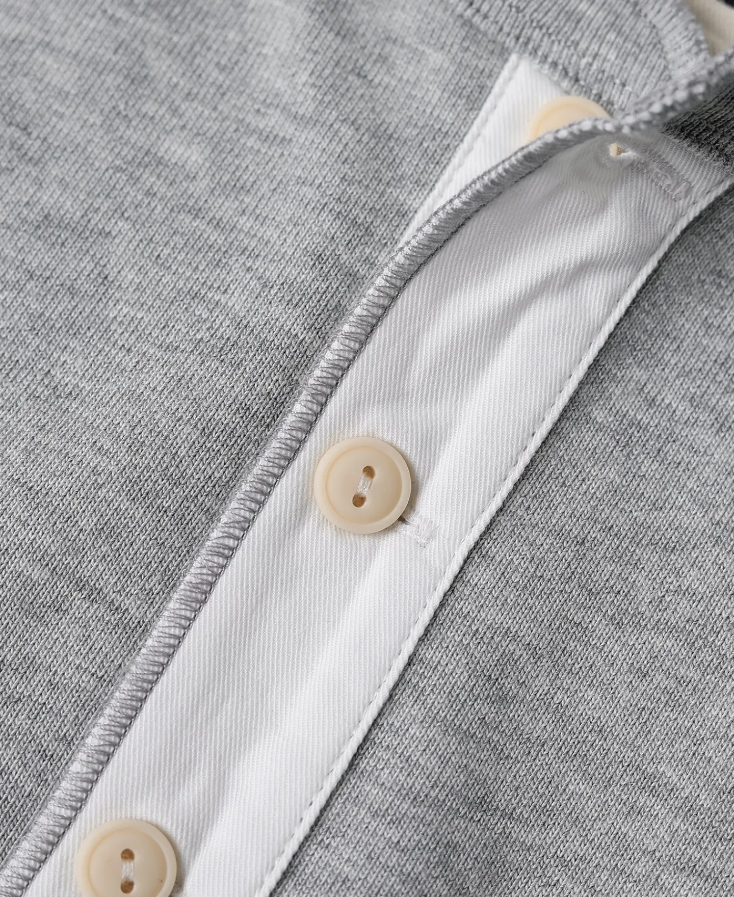 New Vintage Long Sleeve Henley Shirt - Gray Henleys | Long Sleeve T-Shirts