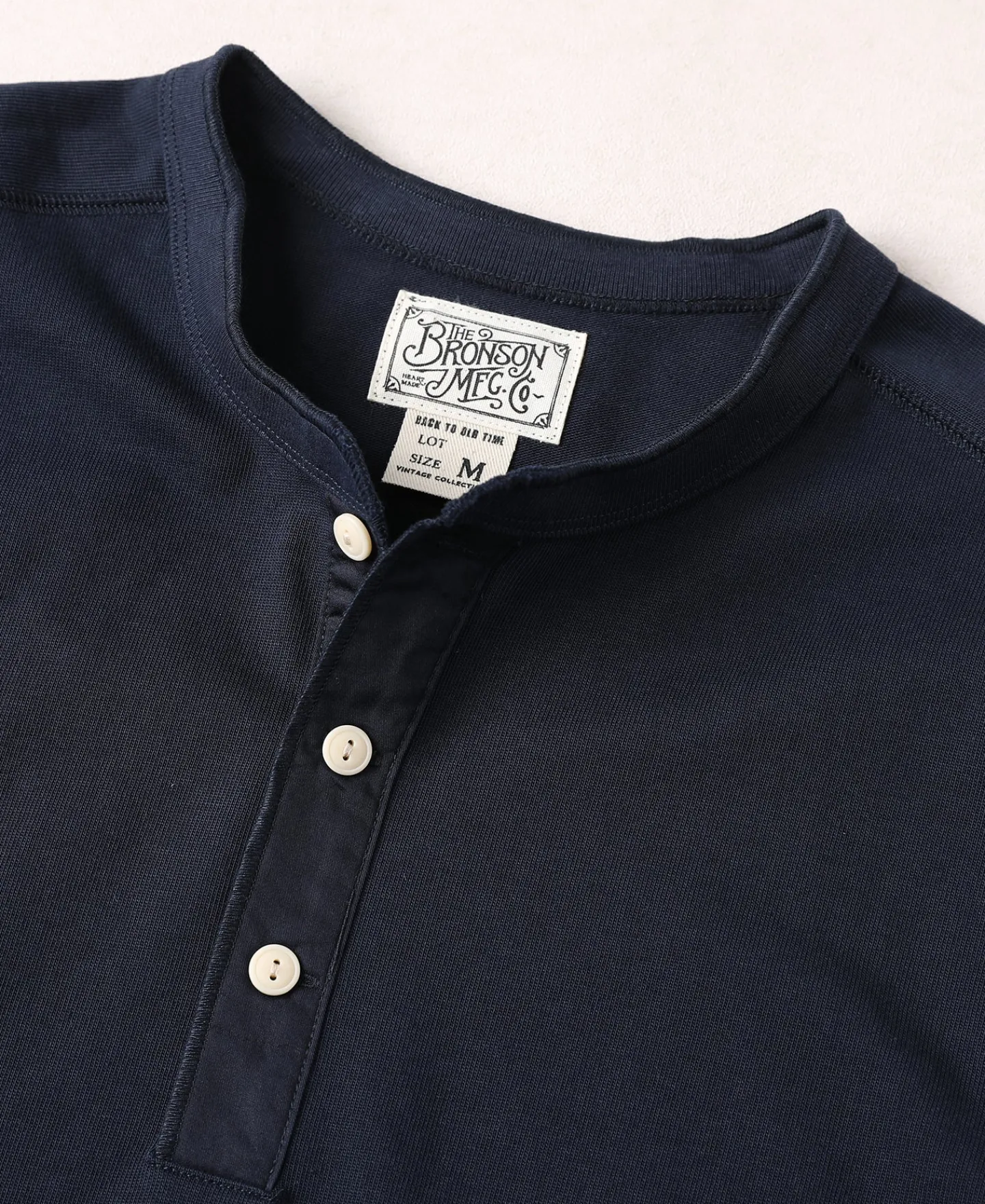 Outlet Vintage Long Sleeve Henley Shirt - Navy Henleys | Long Sleeve T-Shirts