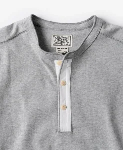 New Vintage Long Sleeve Henley Shirt - Gray Henleys | Long Sleeve T-Shirts