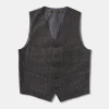 Fashion Vintage Salt & Pepper Pocket Work Vest Waistcoats