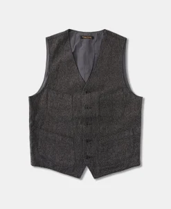 Fashion Vintage Salt & Pepper Pocket Work Vest Waistcoats
