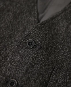 Fashion Vintage Salt & Pepper Pocket Work Vest Waistcoats