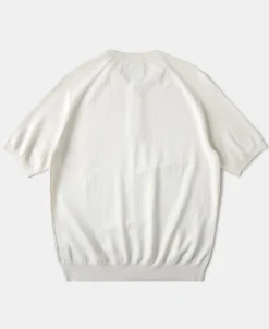 New Viscose Knit Short Sleeve Henley T-Shirt - White Short Sleeve T-Shirts | Henleys