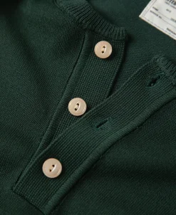 Online Viscose Knit Short Sleeve Henley T-Shirt - Dark Green Henleys | Short Sleeve T-Shirts