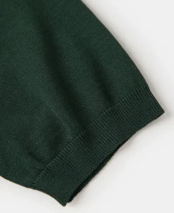 Online Viscose Knit Short Sleeve Henley T-Shirt - Dark Green Henleys | Short Sleeve T-Shirts