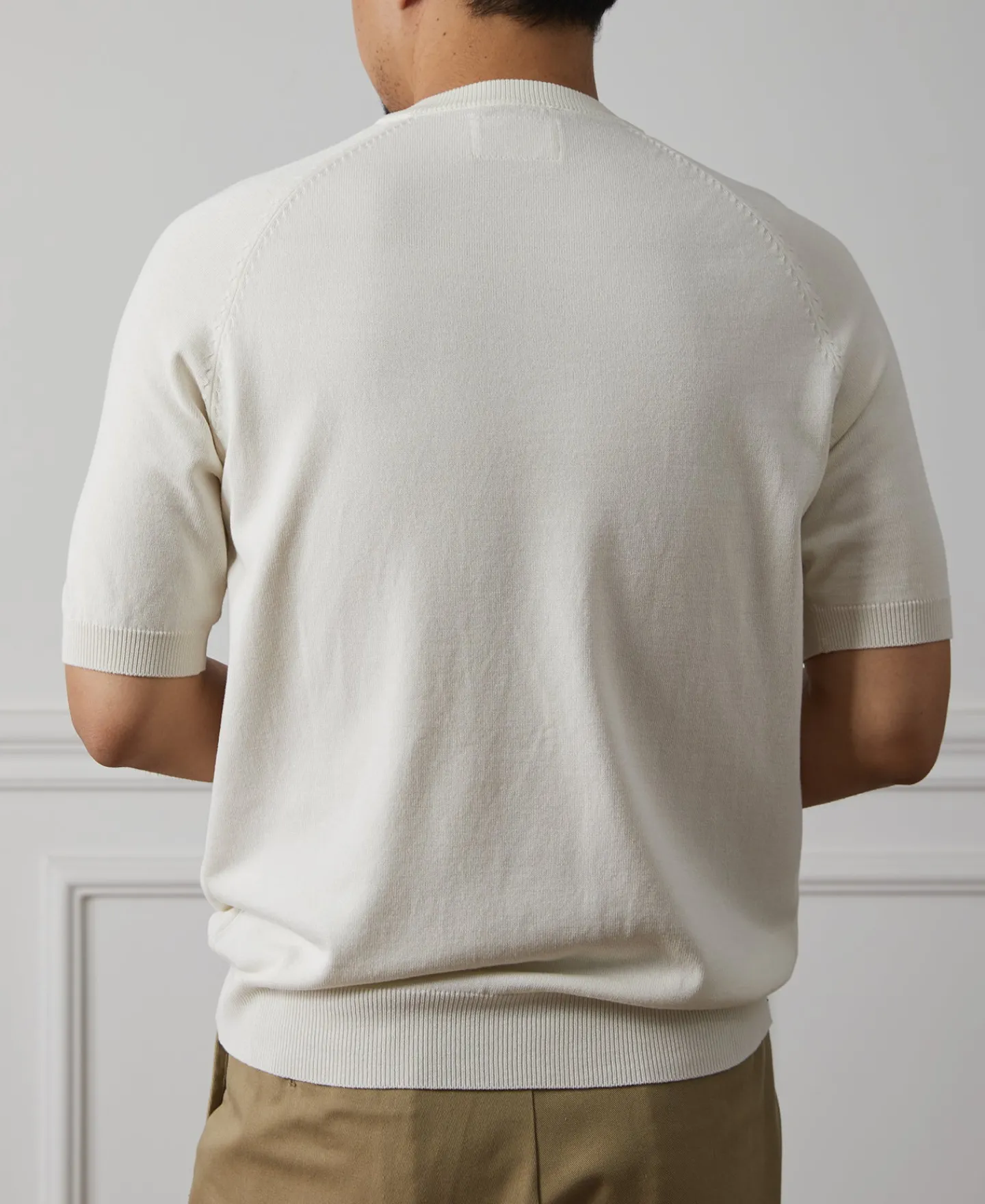 New Viscose Knit Short Sleeve Henley T-Shirt - White Short Sleeve T-Shirts | Henleys