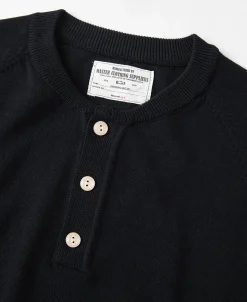 Fashion Viscose Knit Short Sleeve Henley T-Shirt - Black Henleys | Short Sleeve T-Shirts