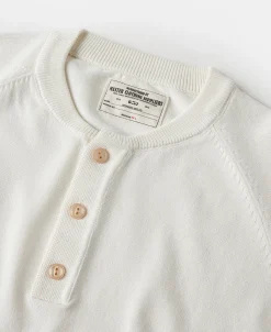 New Viscose Knit Short Sleeve Henley T-Shirt - White Short Sleeve T-Shirts | Henleys
