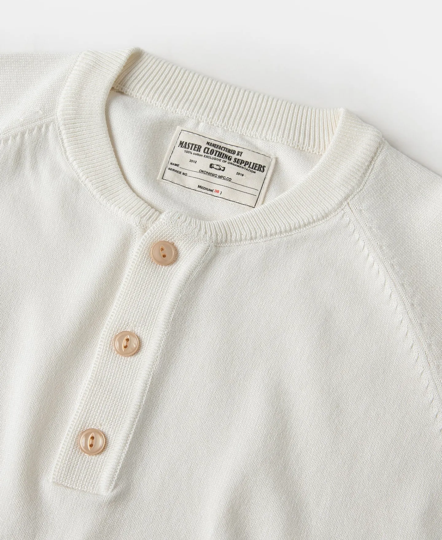 New Viscose Knit Short Sleeve Henley T-Shirt - White Short Sleeve T-Shirts | Henleys