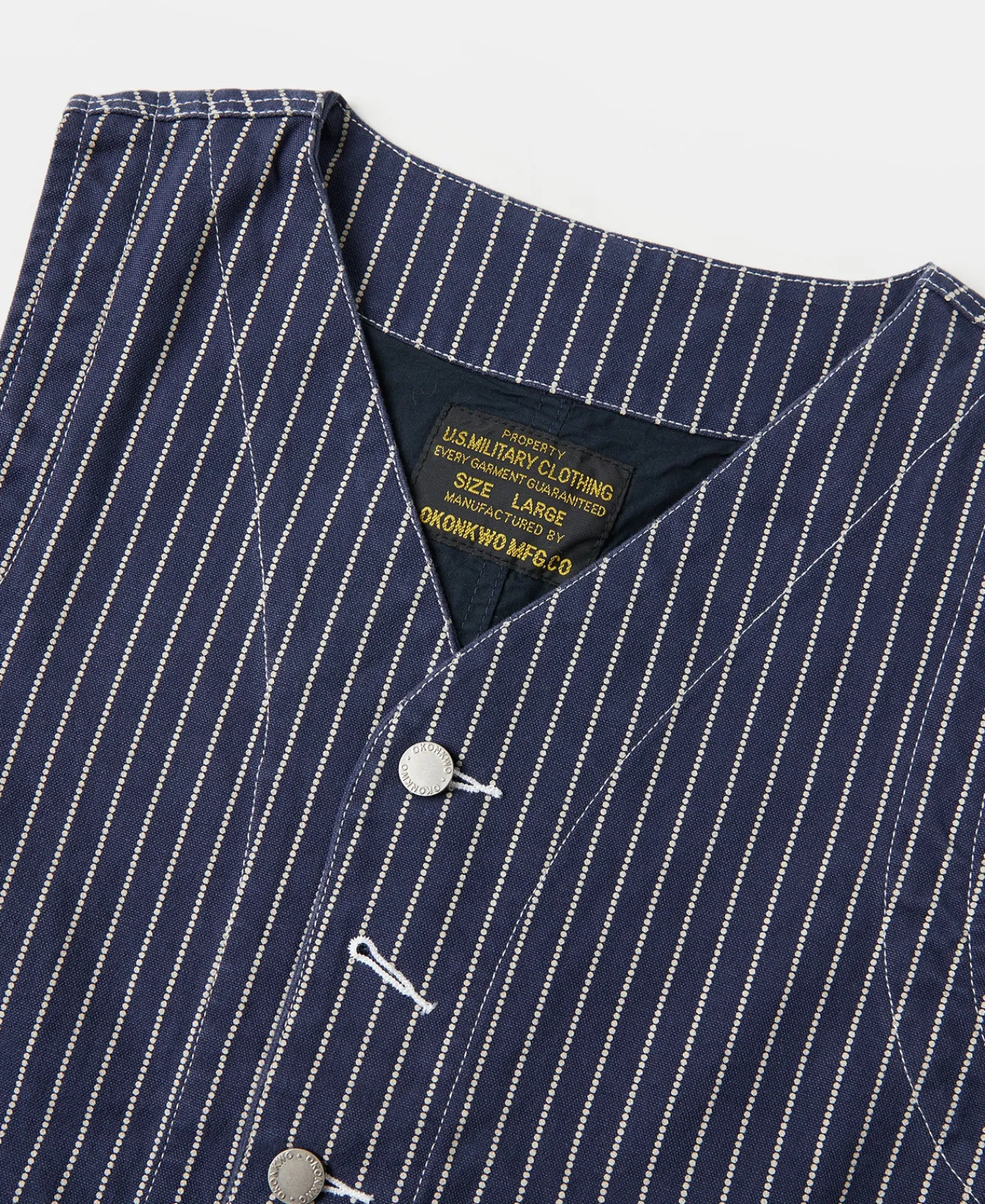 Sale Wabash Stripe Canvas Work Vest Waistcoats