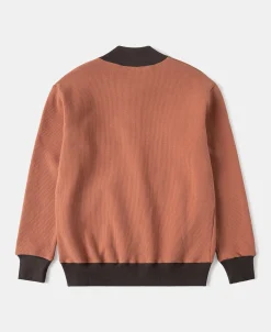 Outlet Waffle Cotton Full-Zip Track Jacket - Orange Jackets&coats