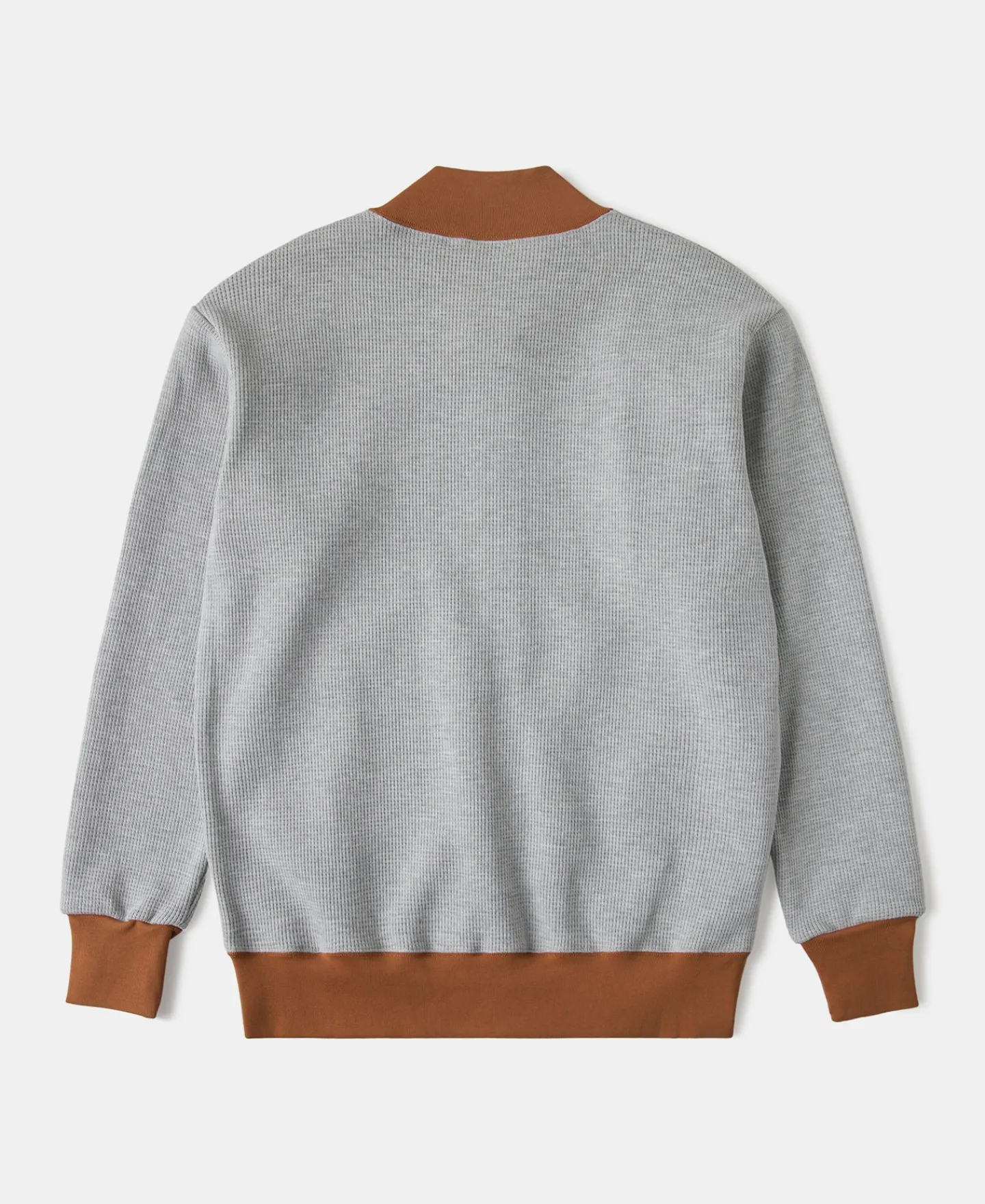 Sale Waffle Cotton Full-Zip Track Jacket - Gray Jackets&coats