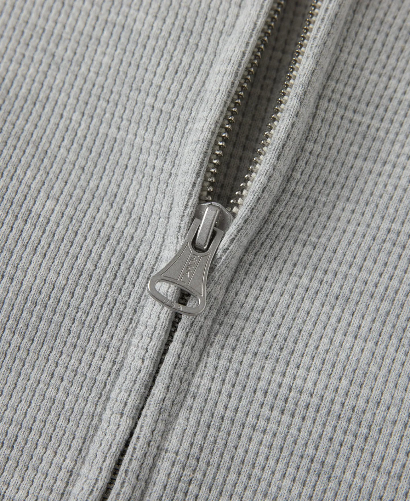Sale Waffle Cotton Full-Zip Track Jacket - Gray Jackets&coats