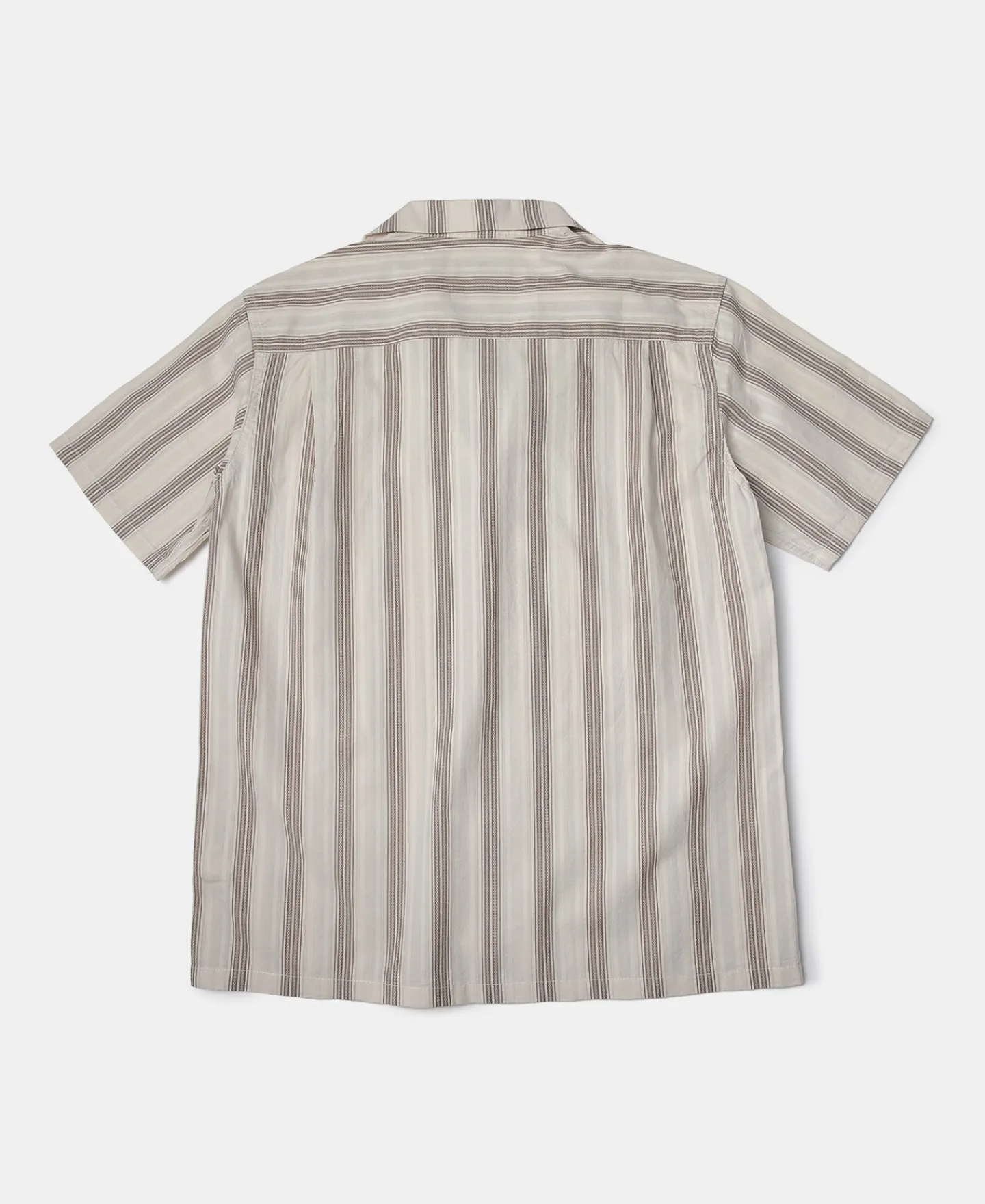 Fashion Yarn-Dyed Dobby Open Collar Shirt Short Sleeve Shirts | Shirts