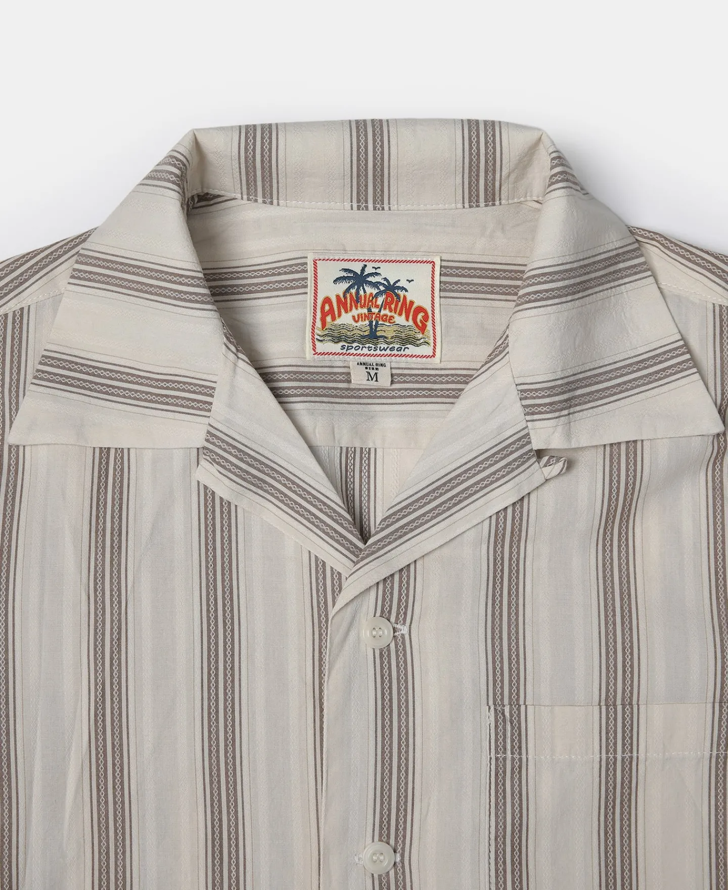 Fashion Yarn-Dyed Dobby Open Collar Shirt Short Sleeve Shirts | Shirts